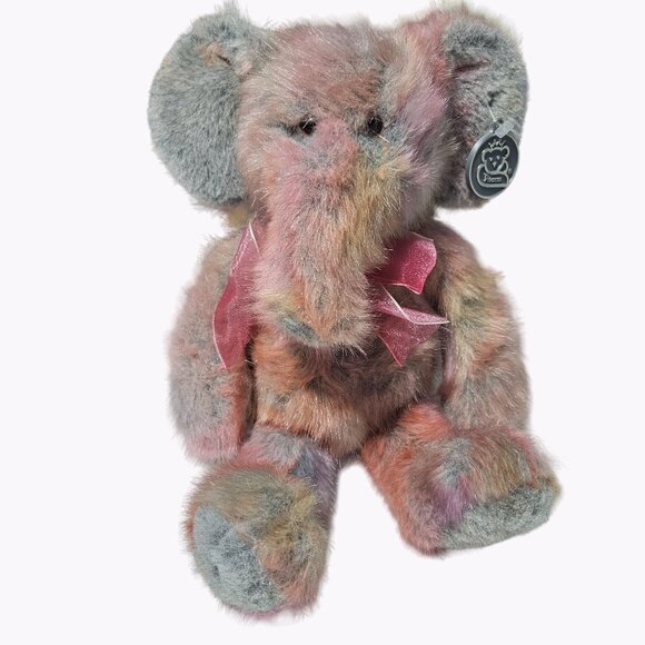 Princess Soft Toys Ellie Elephant 12 Inch Pink Rainbow Plush Stuffed Animal Toy - Picture 1 of 8